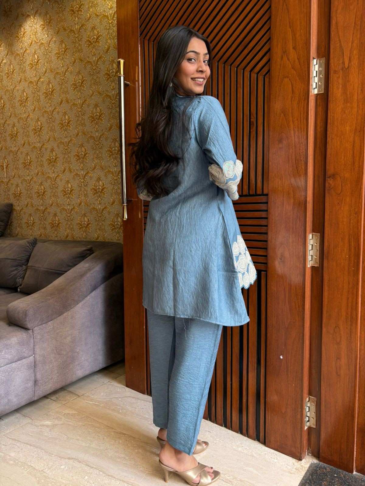 Moonlight Roses Coord Sky blue