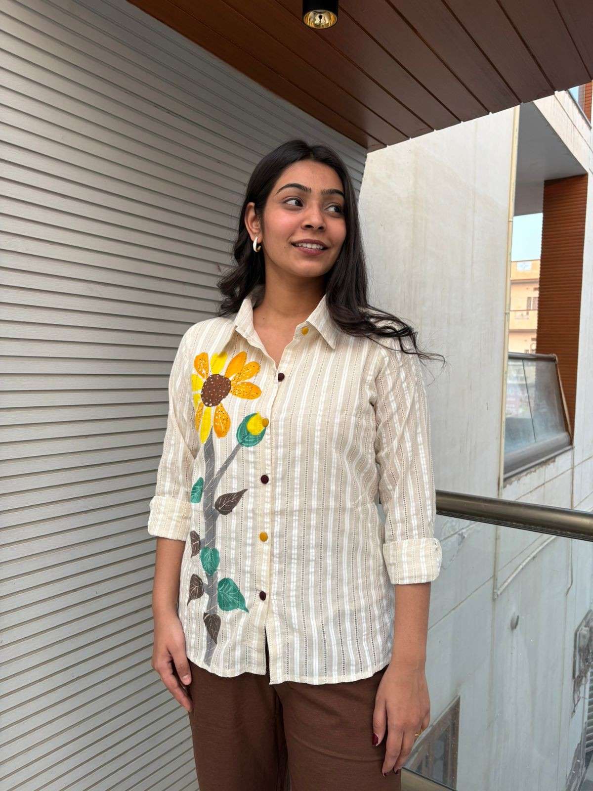 Cotton Hand painted shirt