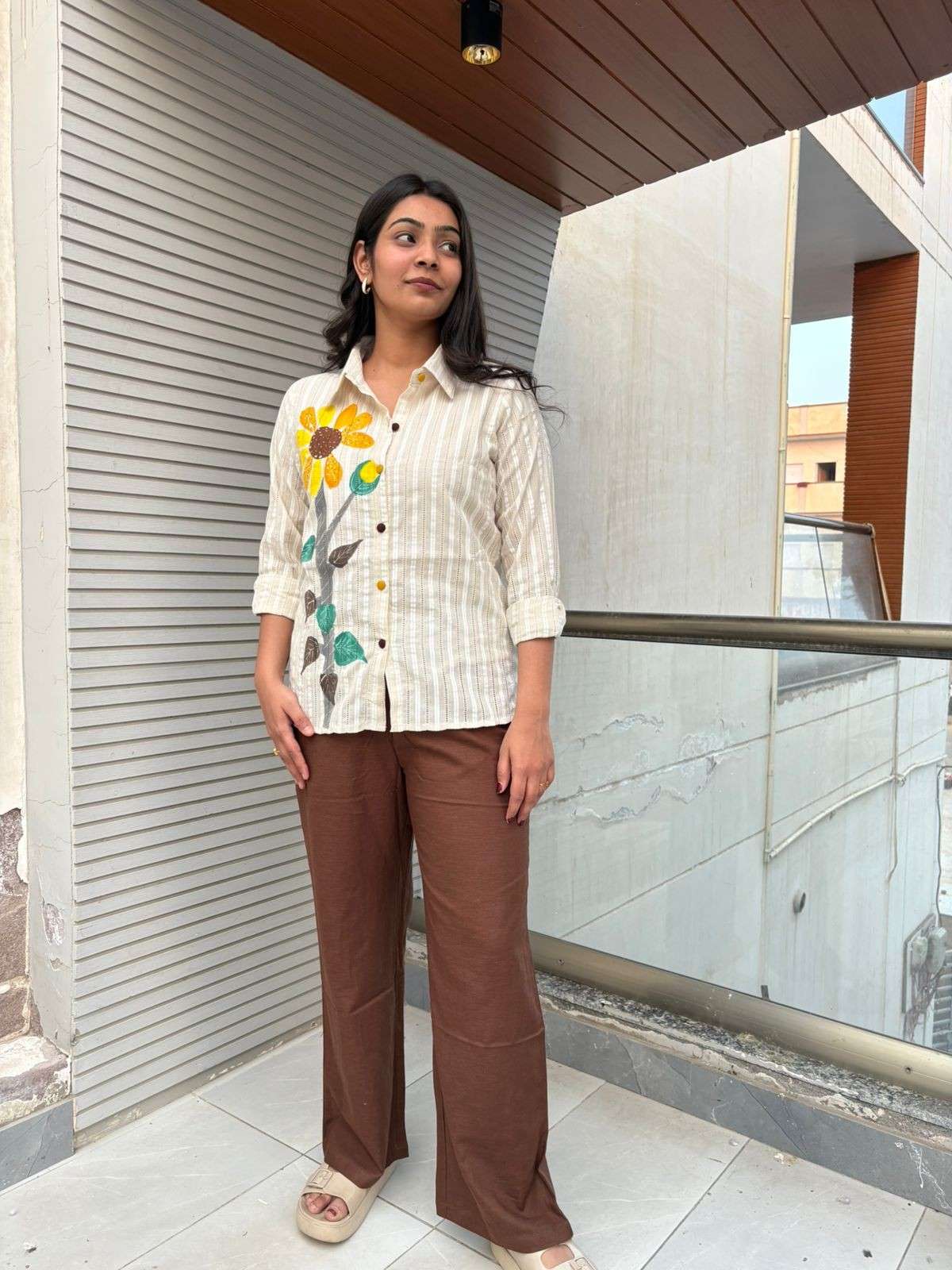 Cotton Hand painted shirt