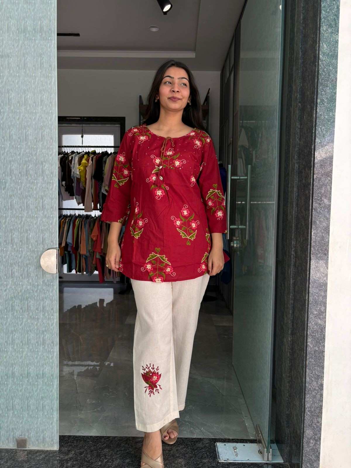 Cotton Printed Tunic coordset