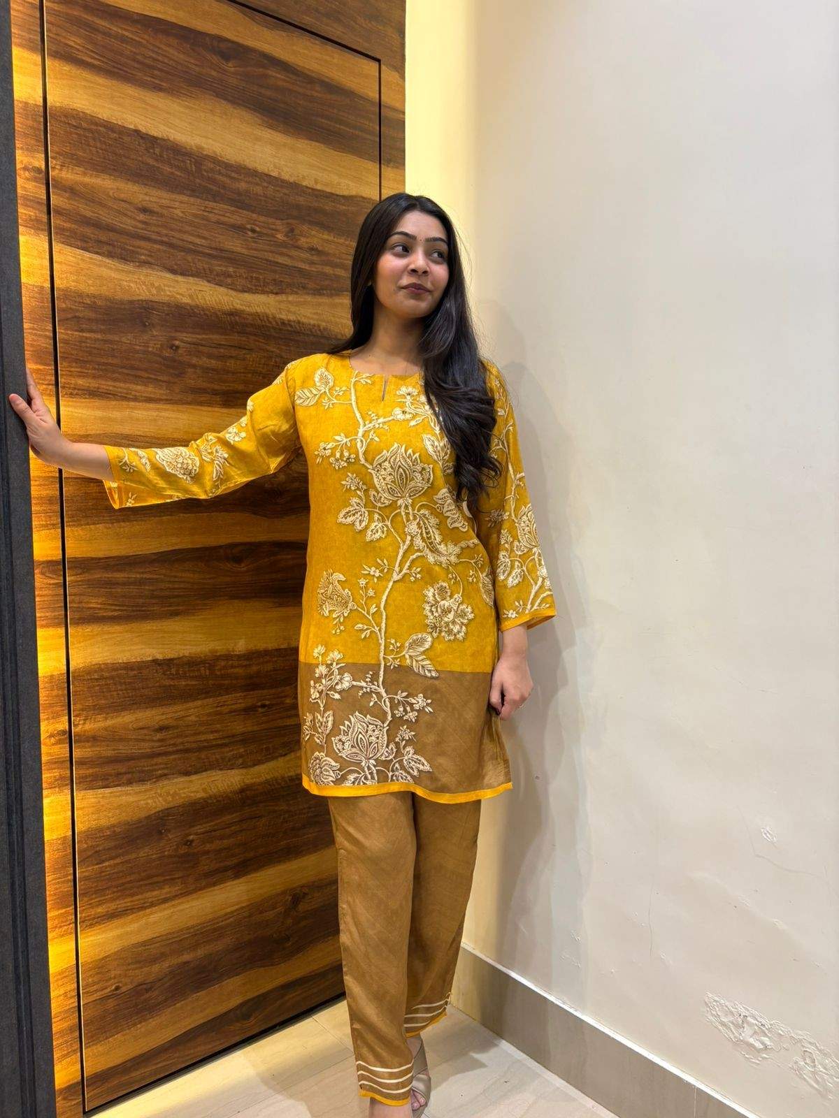 Muslin crepe coordset