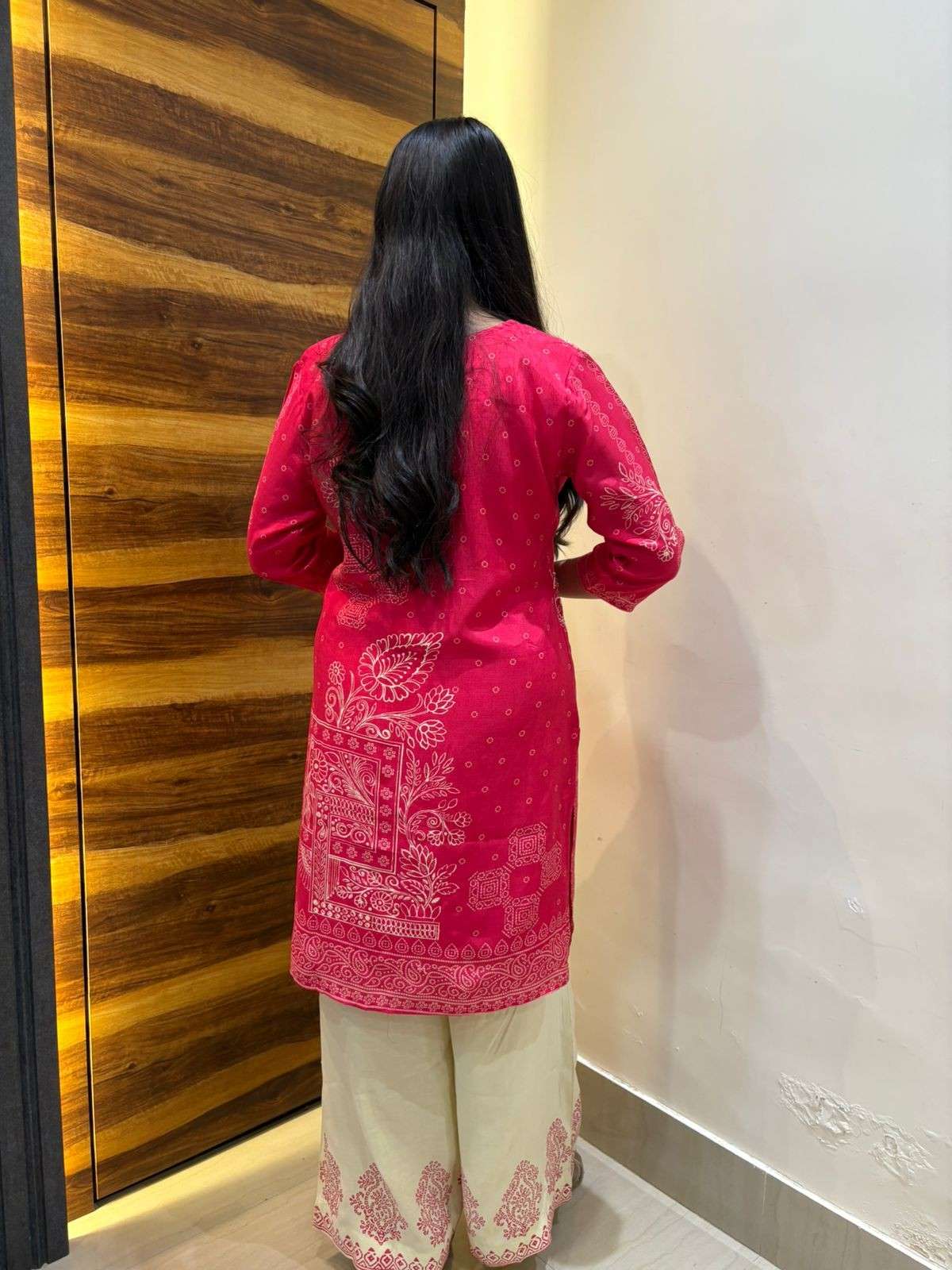 Muslin Bandhej plazo coordset