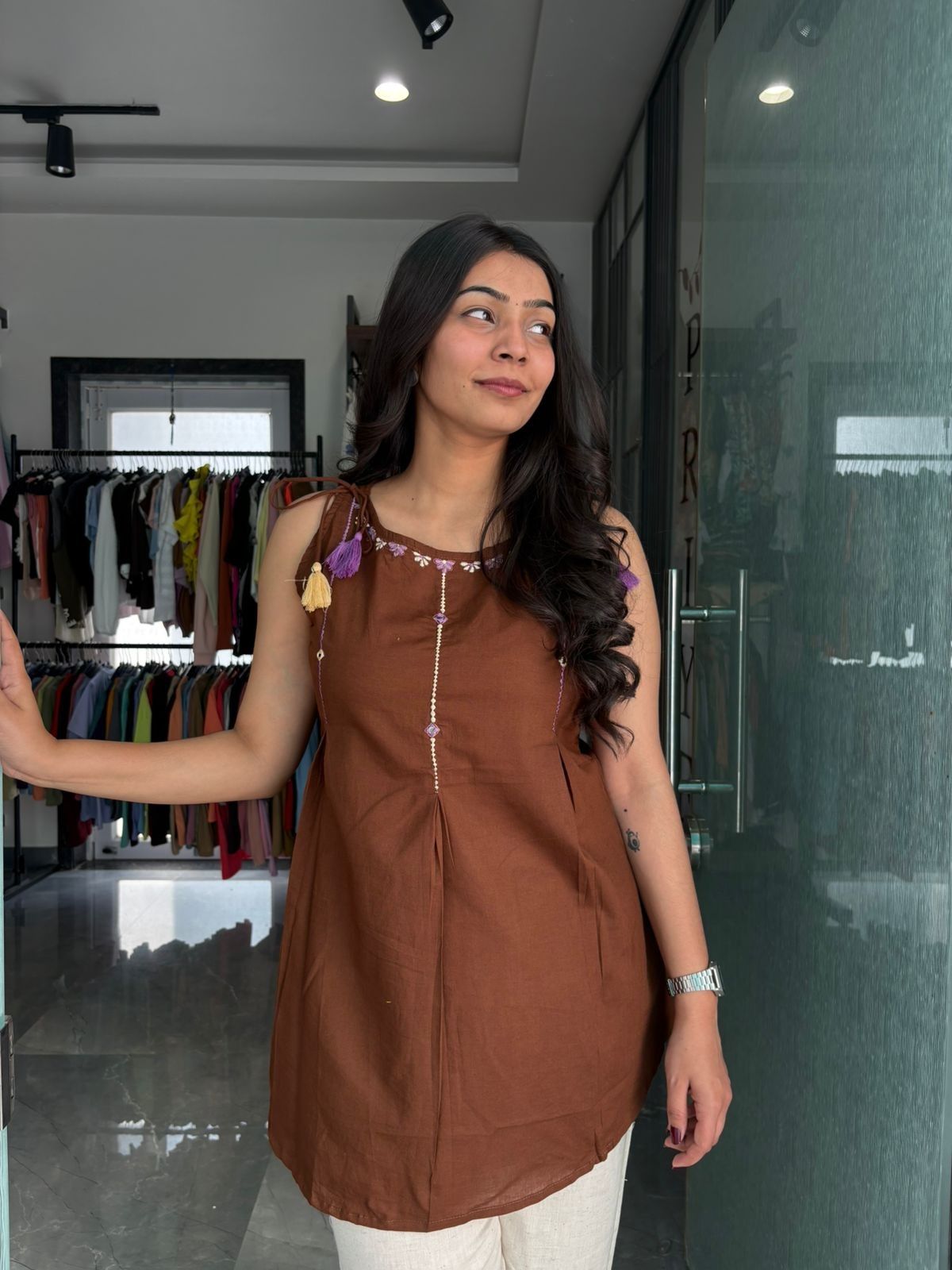 Sleevelesss Cotton Tunic