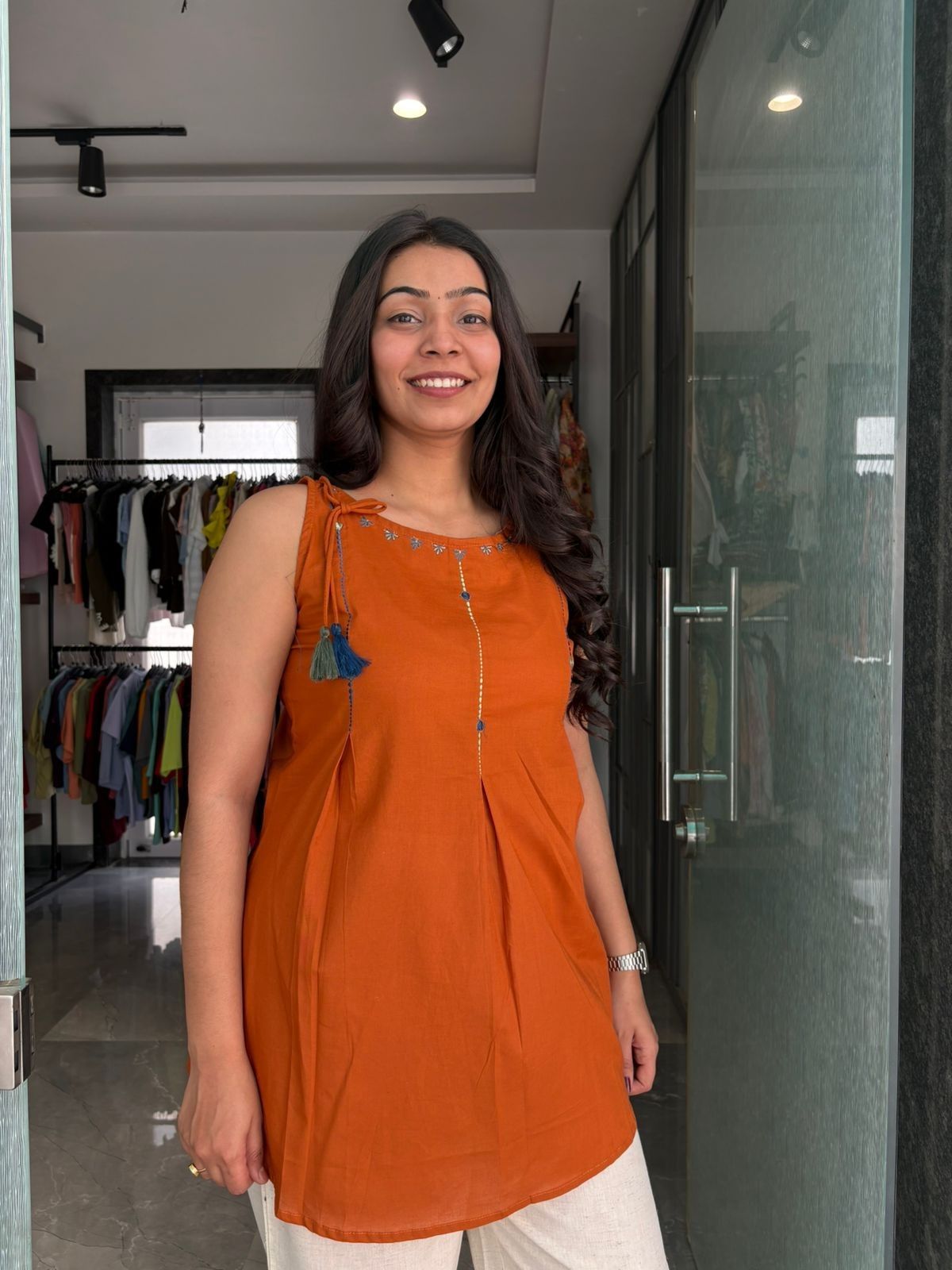 Sleevelesss Cotton Tunic