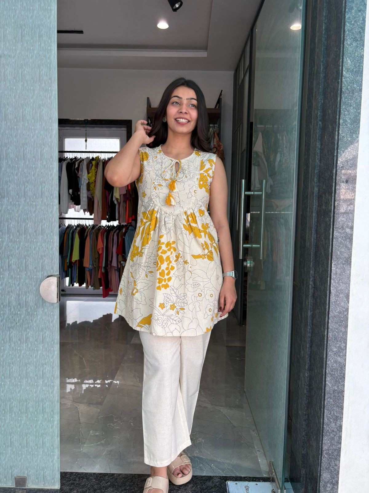 Khadi Sleeveless Tunic