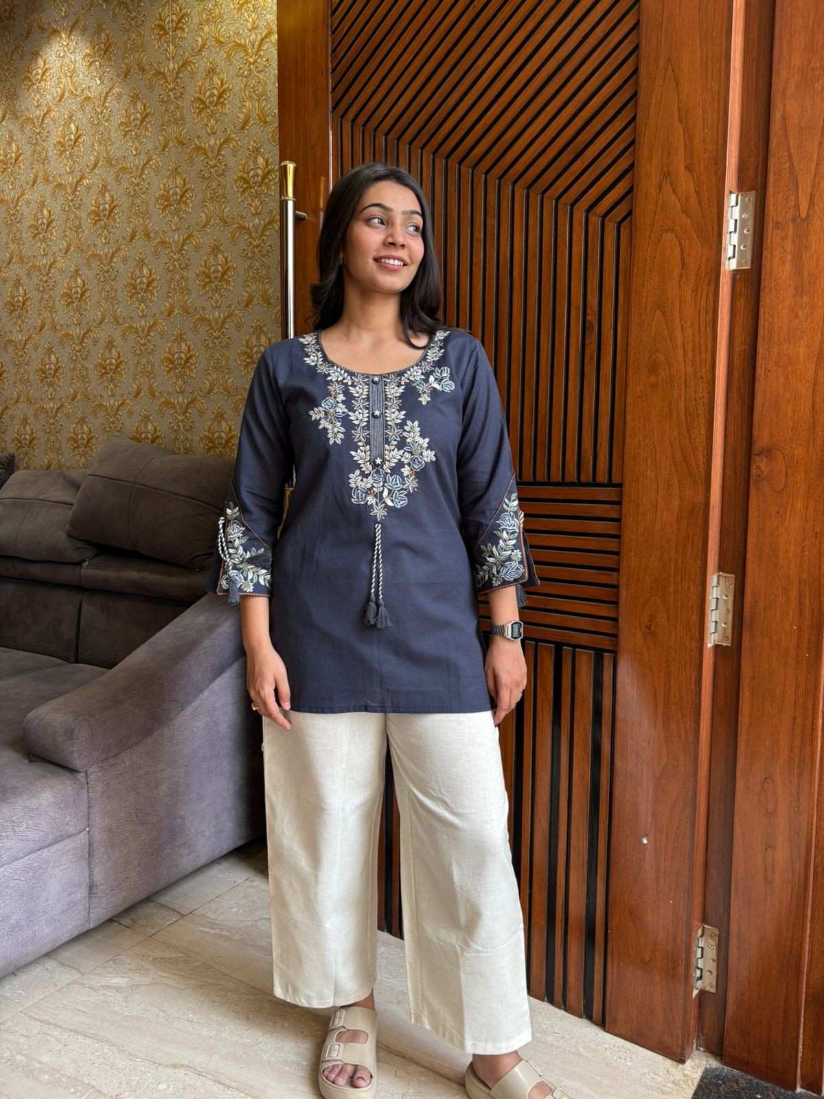 Khadi Embroidered Tunic