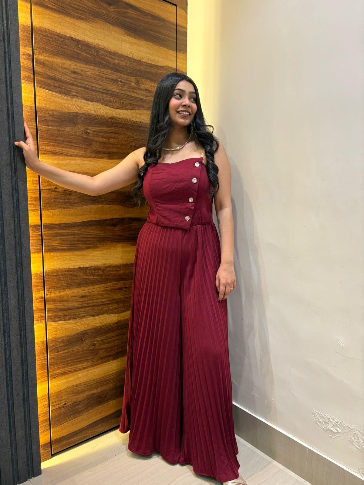 Tube pleated Jumpsuit