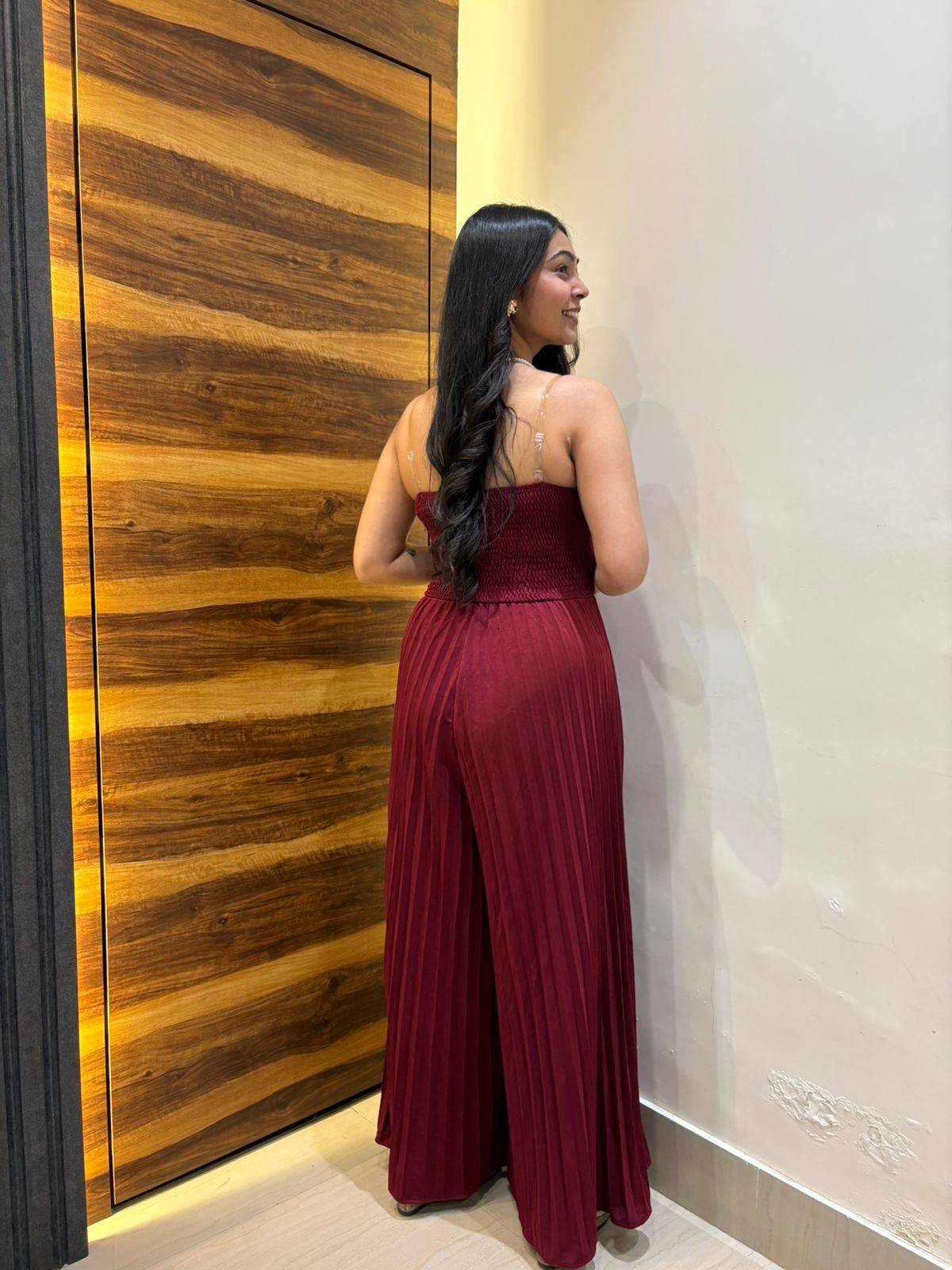 Tube pleated Jumpsuit