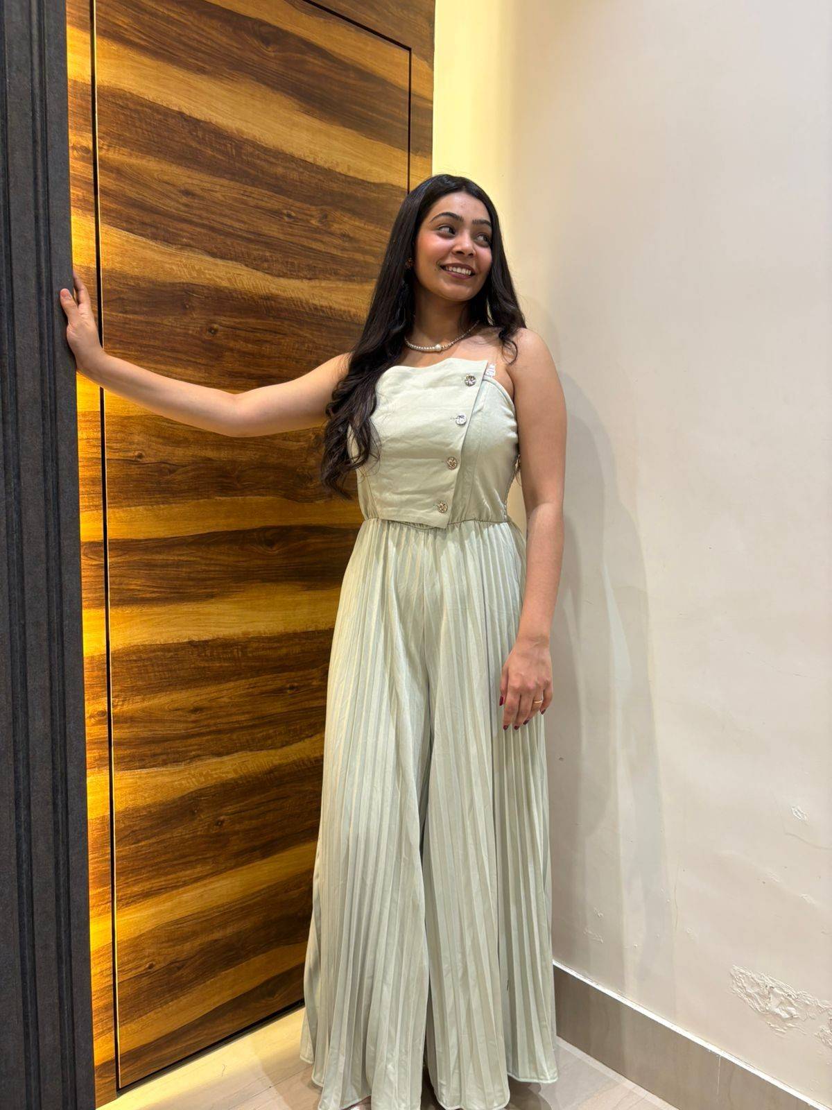 Tube pleated Jumpsuit