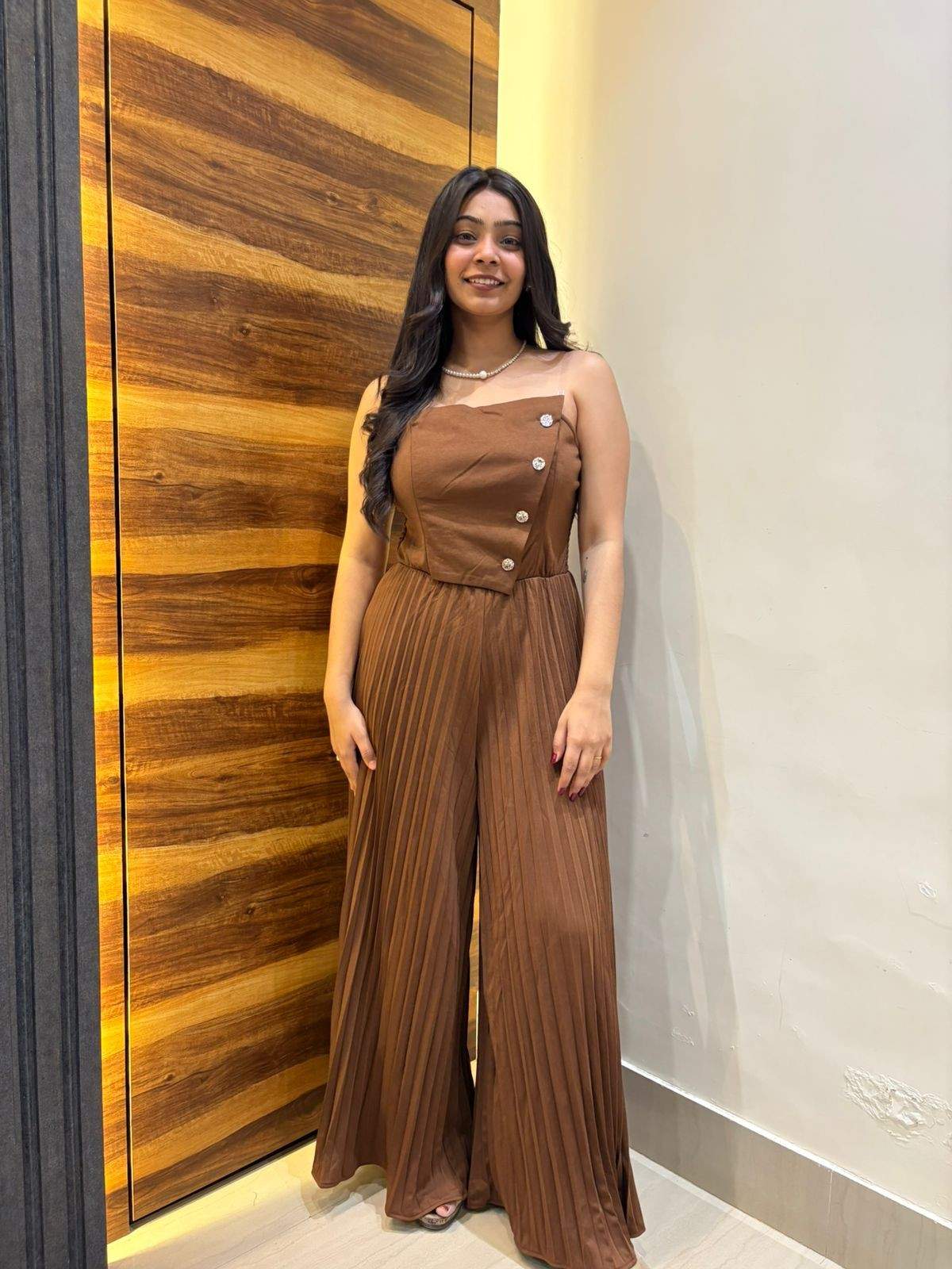 Tube pleated Jumpsuit