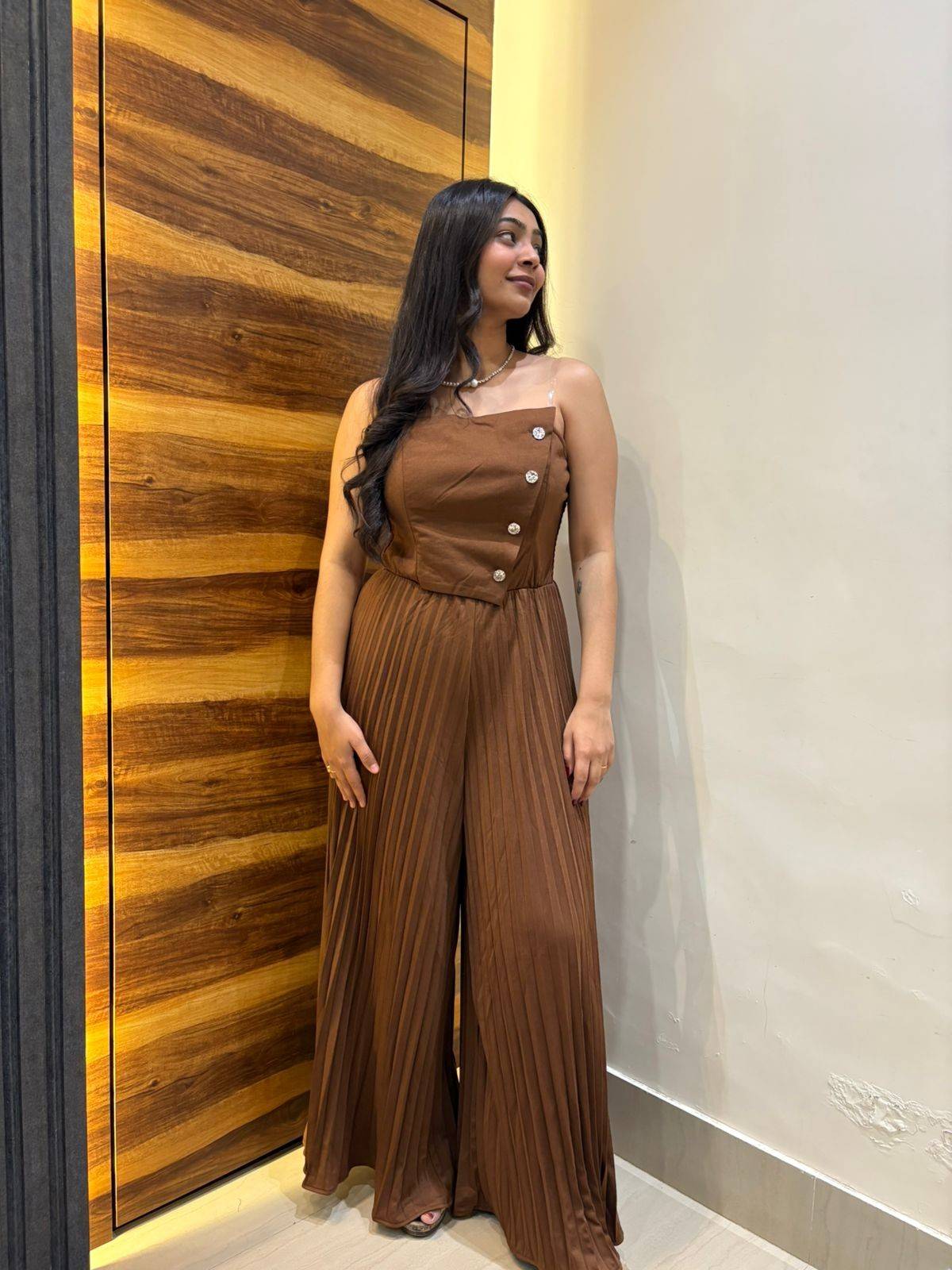 Tube pleated Jumpsuit