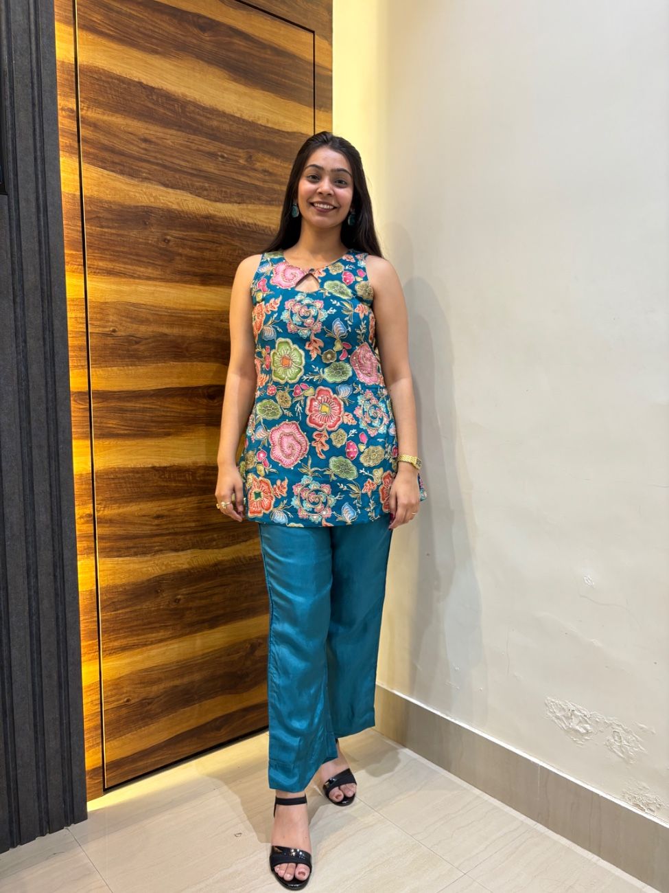 Teal Blossom Coord Set