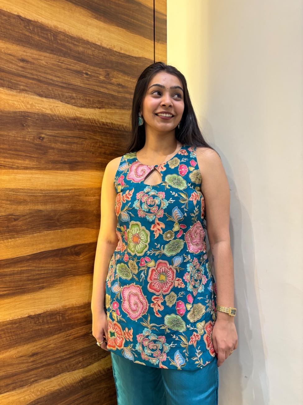 Teal Blossom Coord Set