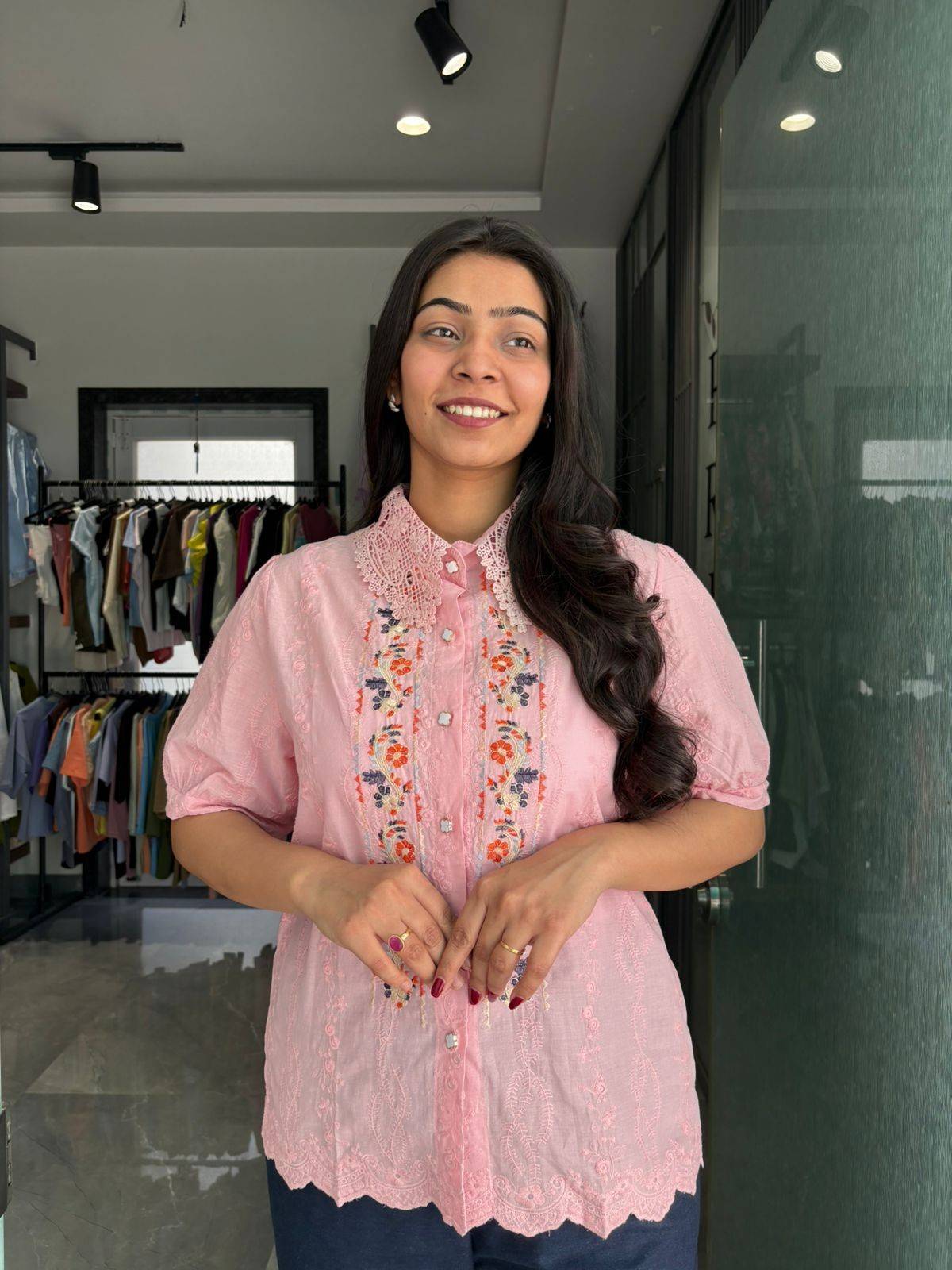 Cotton embroidered Shirt