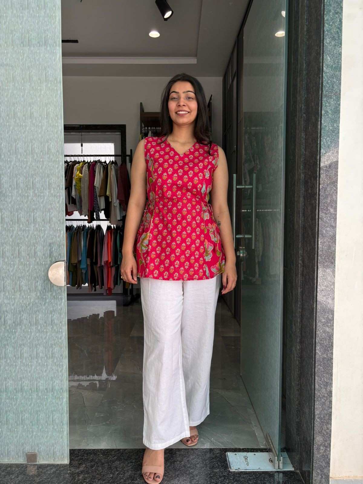 Cotton Sleeveless side knot tunic