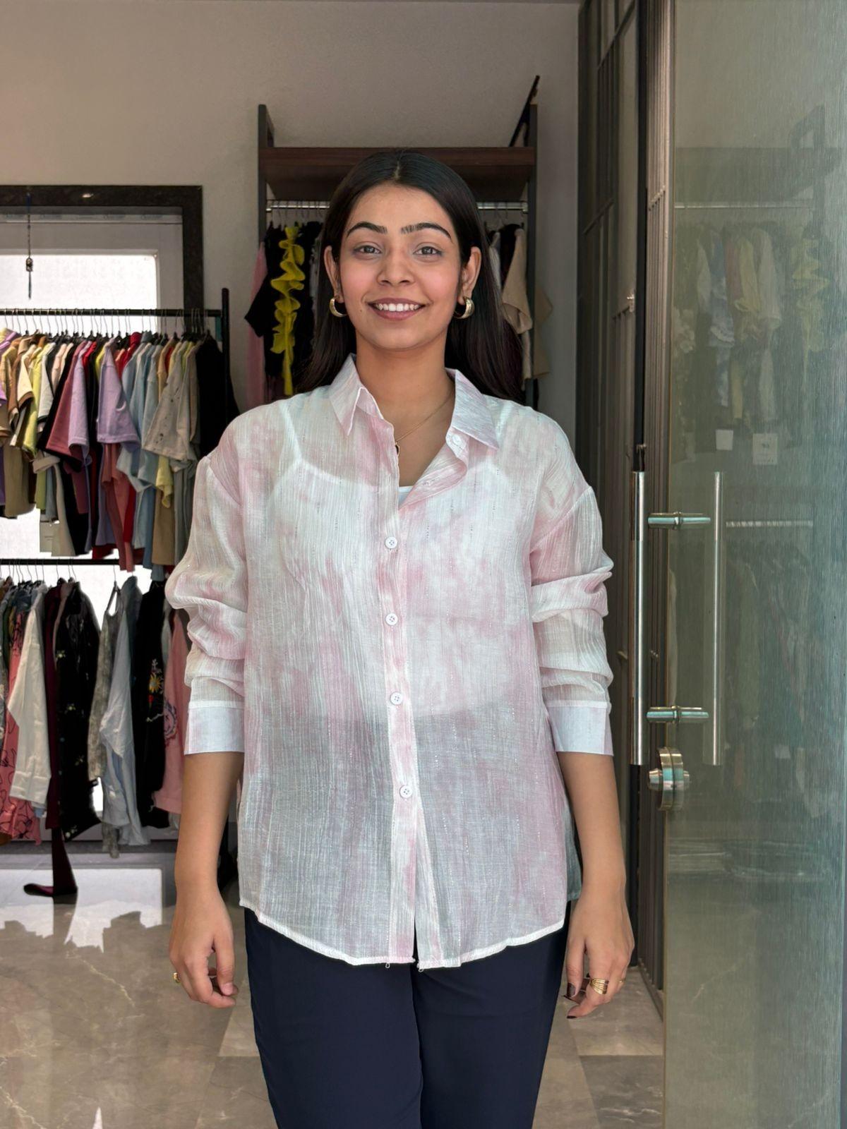 Transy Sheer Ombre Shirt