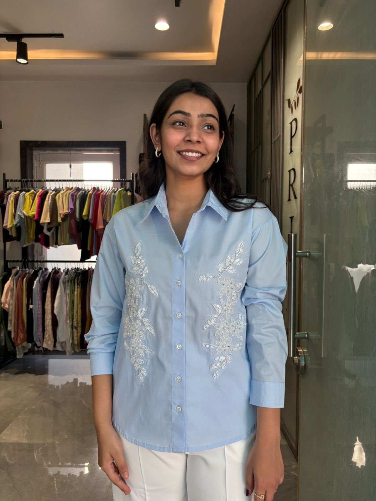 Patch work Cotton Shirt