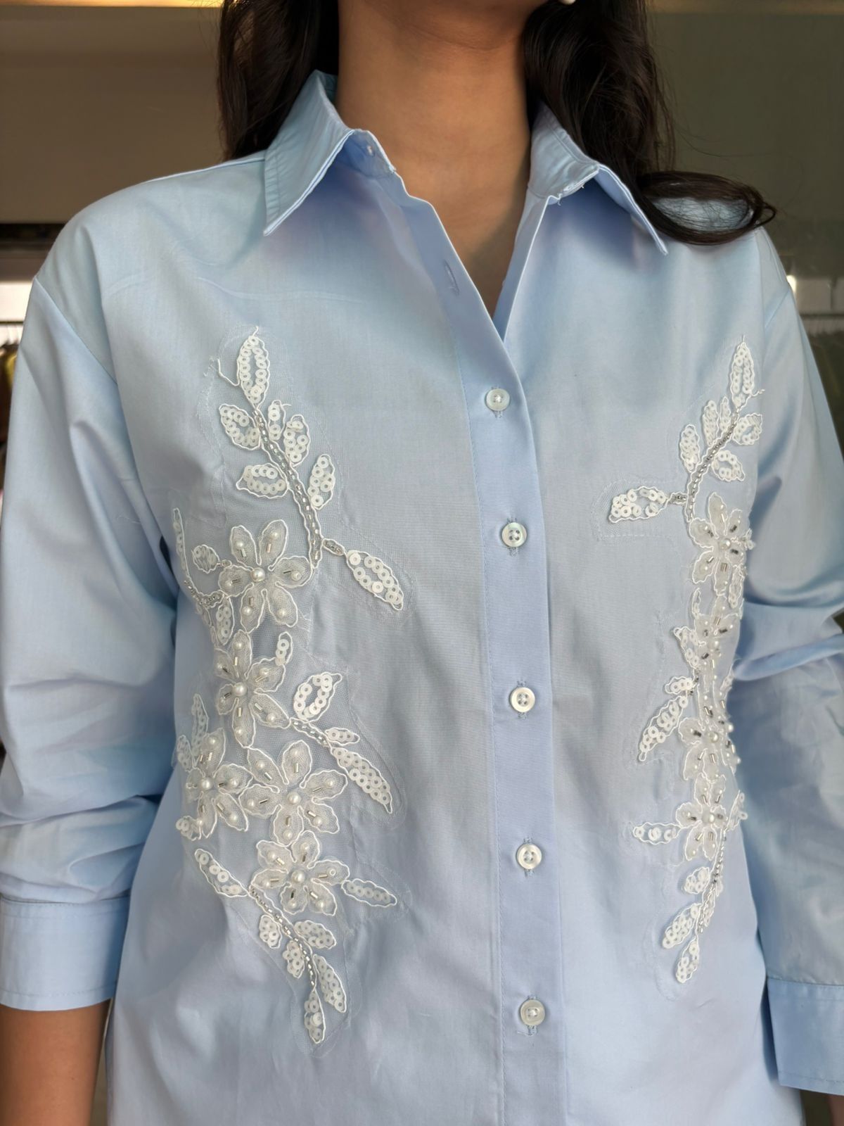 Patch work Cotton Shirt