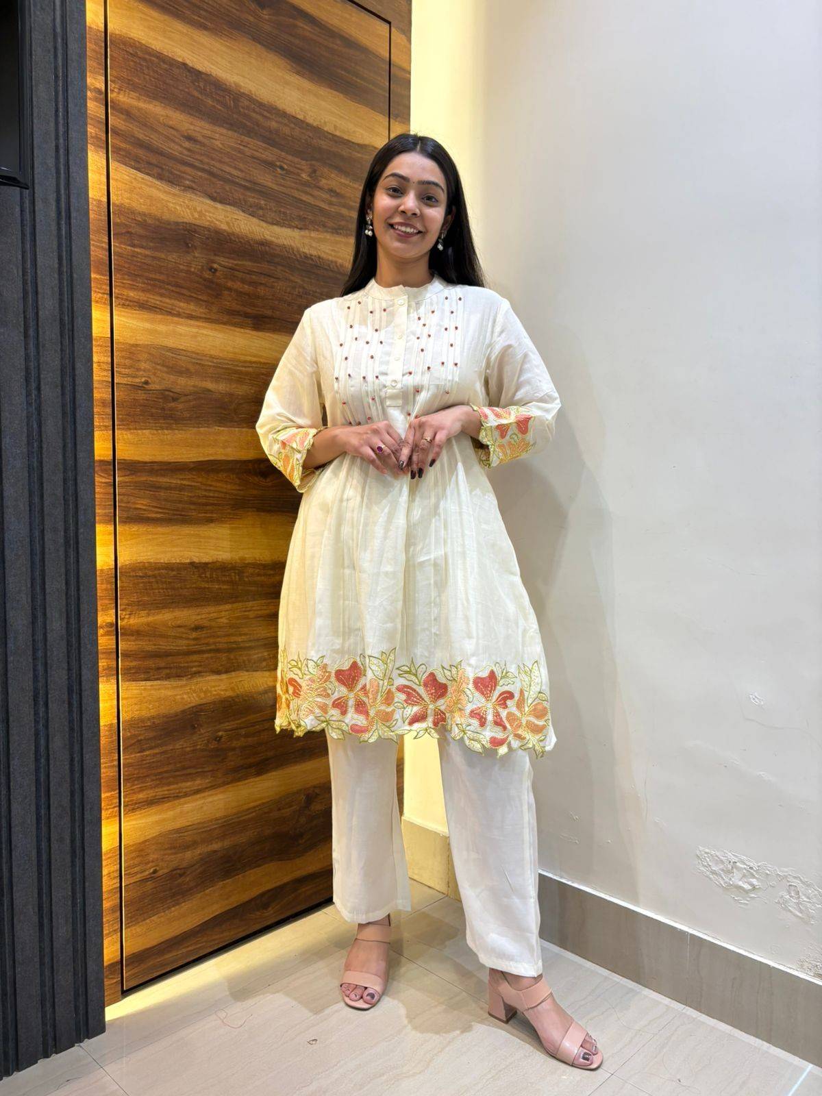Peplum Sanjh Embroidered Coordset