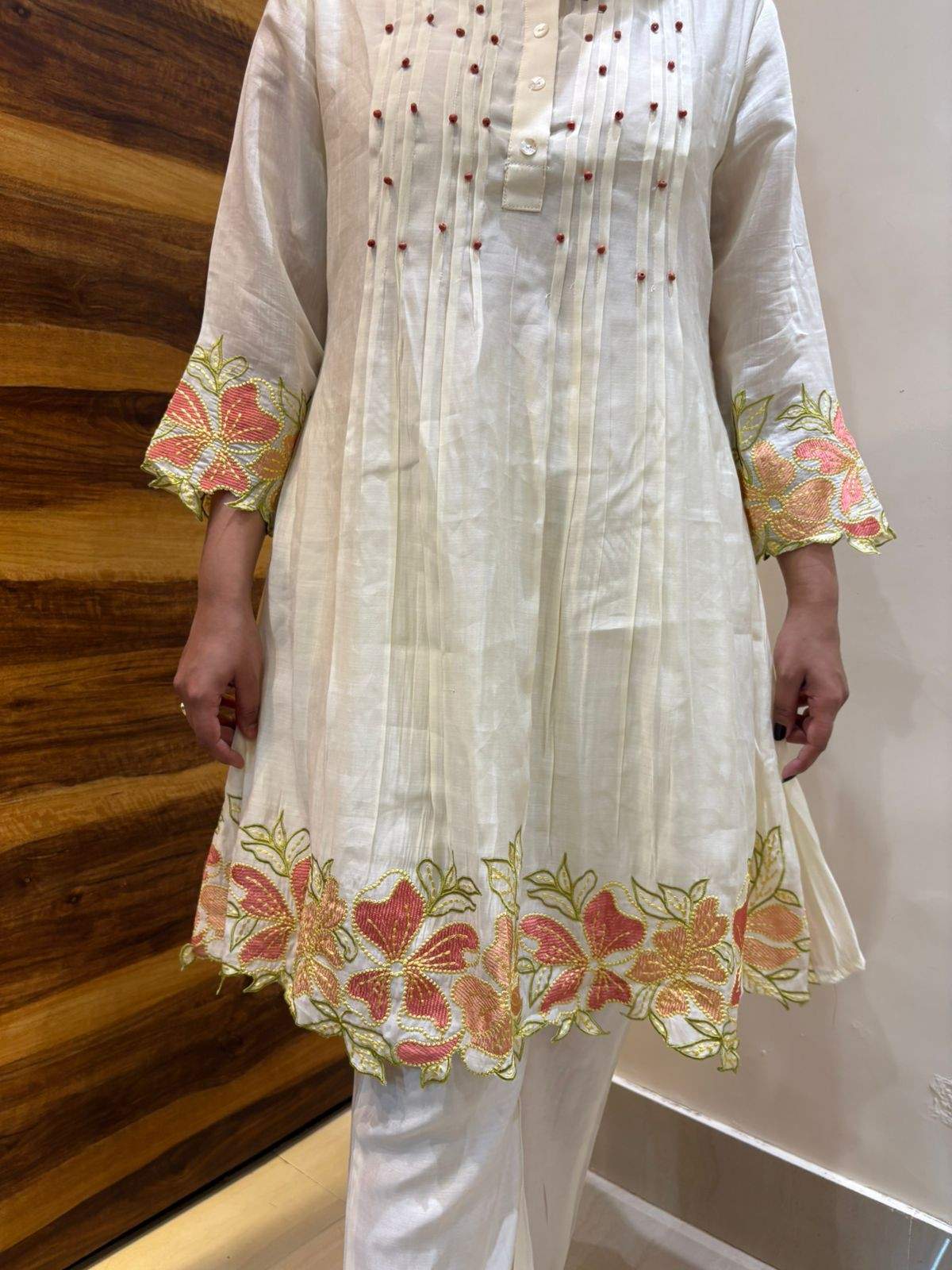 Peplum Sanjh Embroidered Coordset