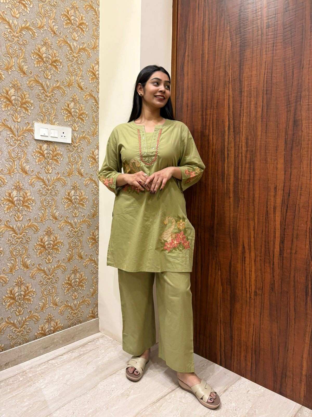 Cotton embroidered Coordset