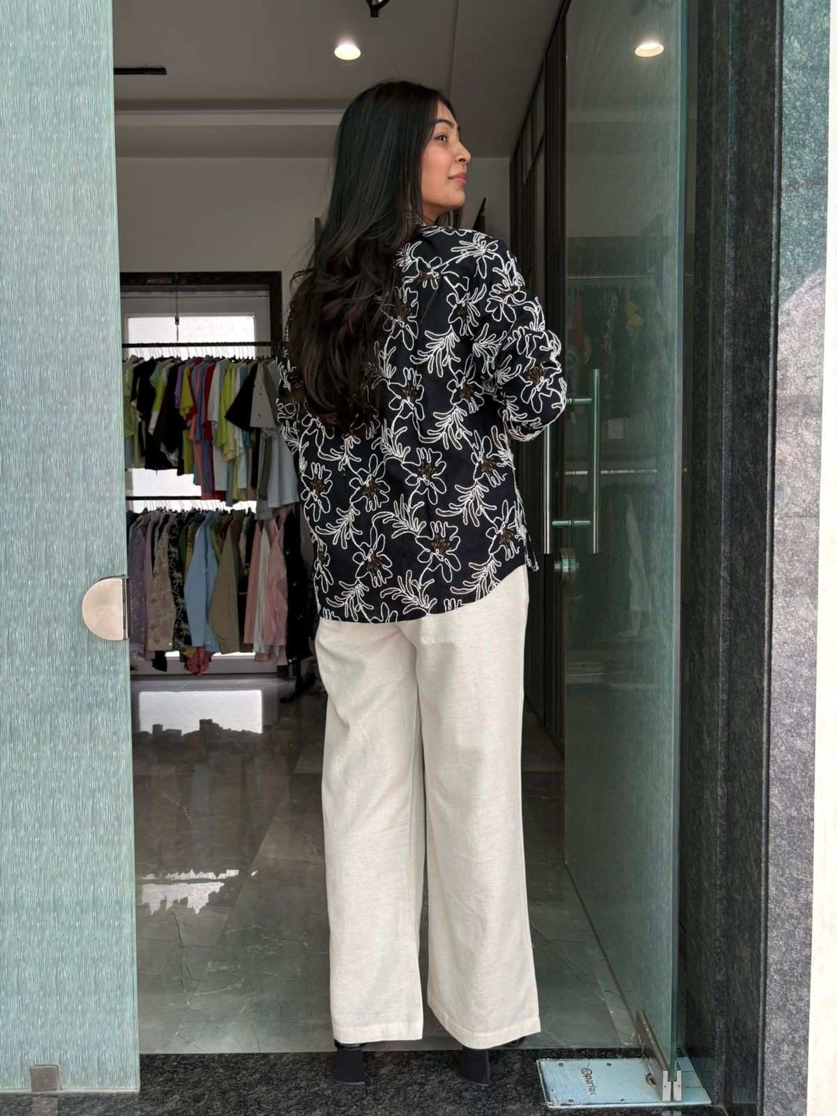 Embroidered Cotton Imported shirt