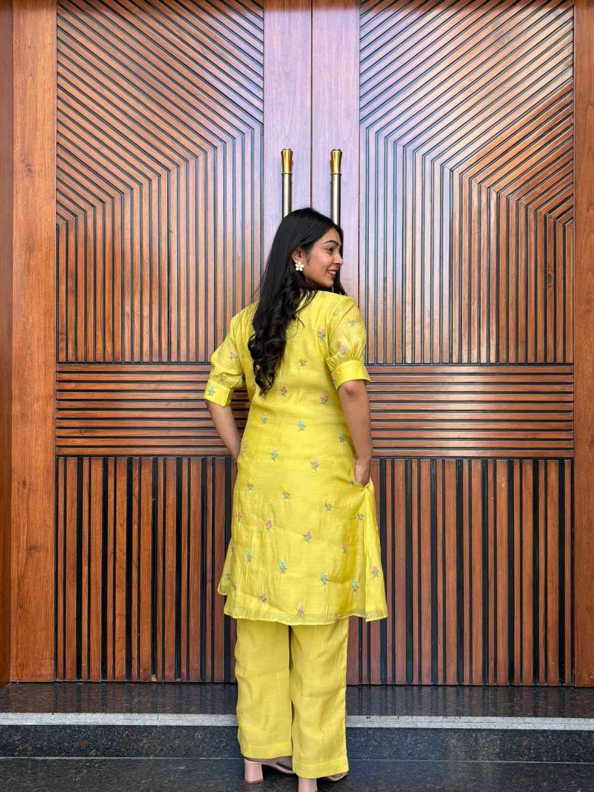 Embroidered Chanderi Coordset