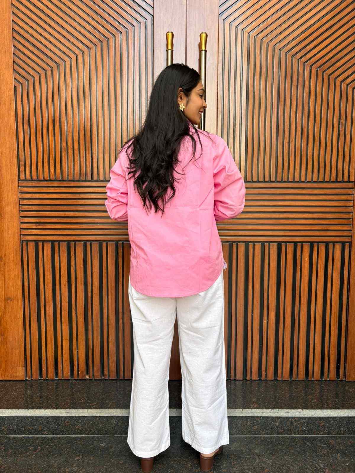 Applique embroidered Shirt
