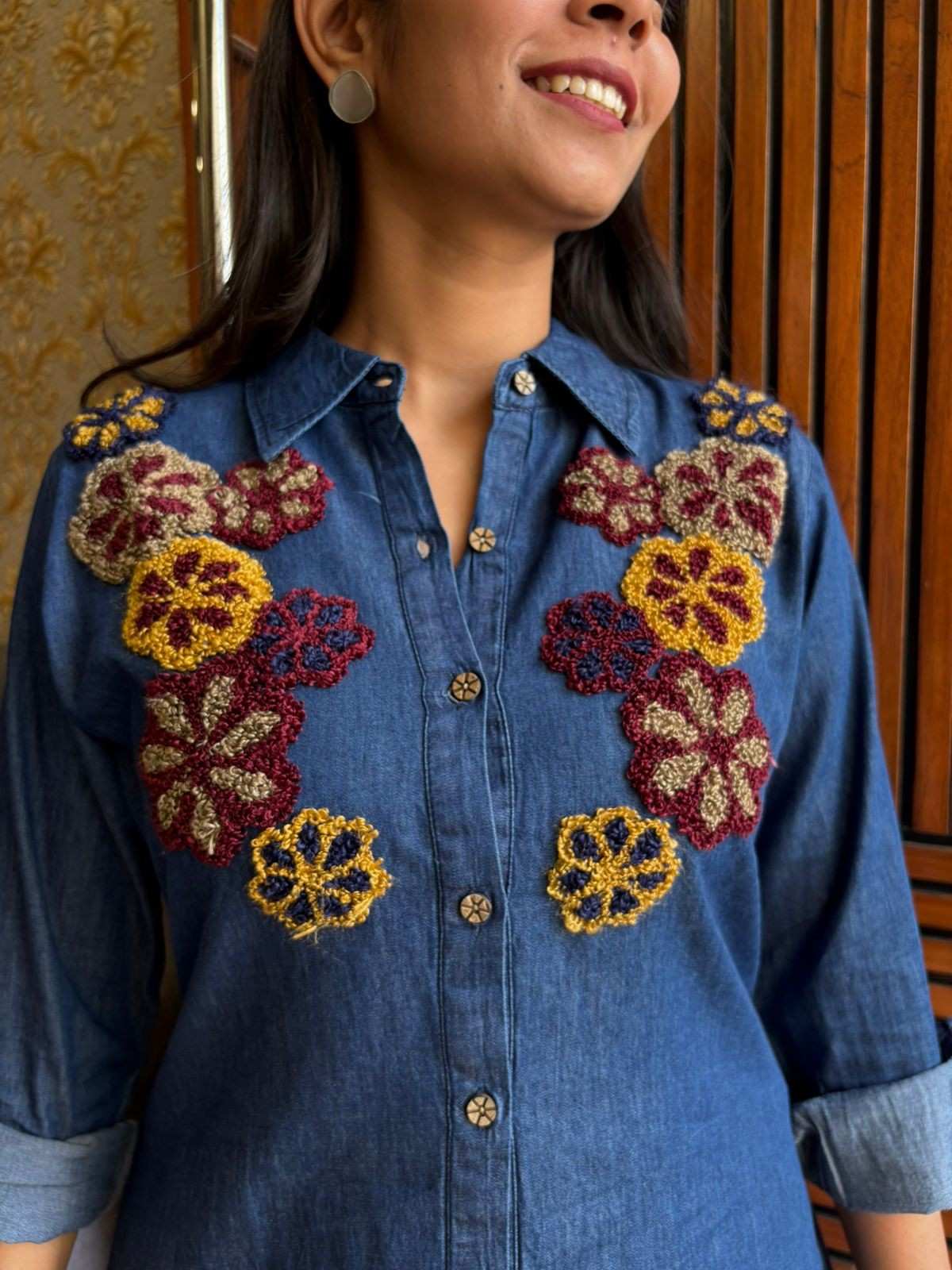 Denim patch coordset
