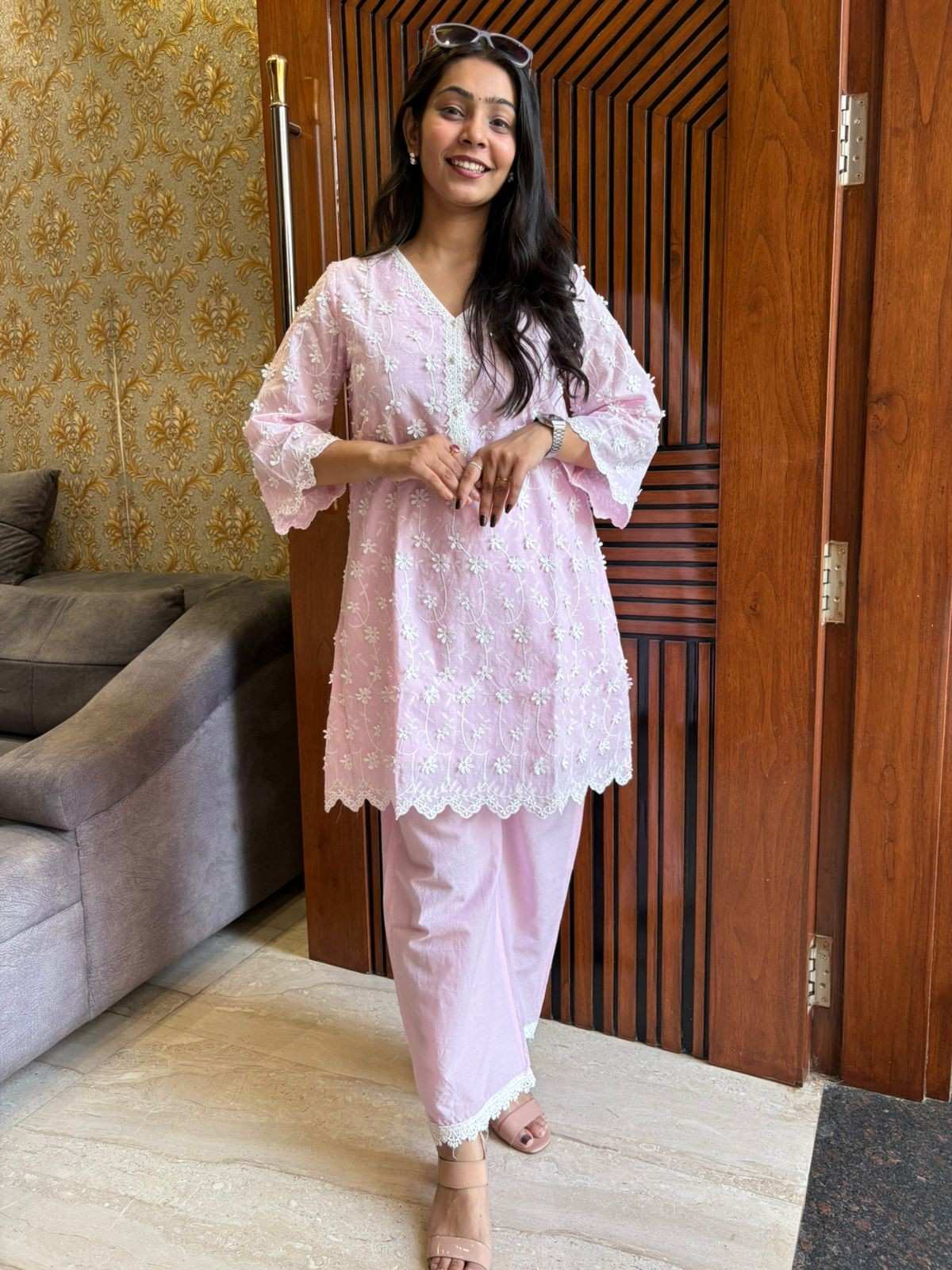 Applique Embroidered Coordset