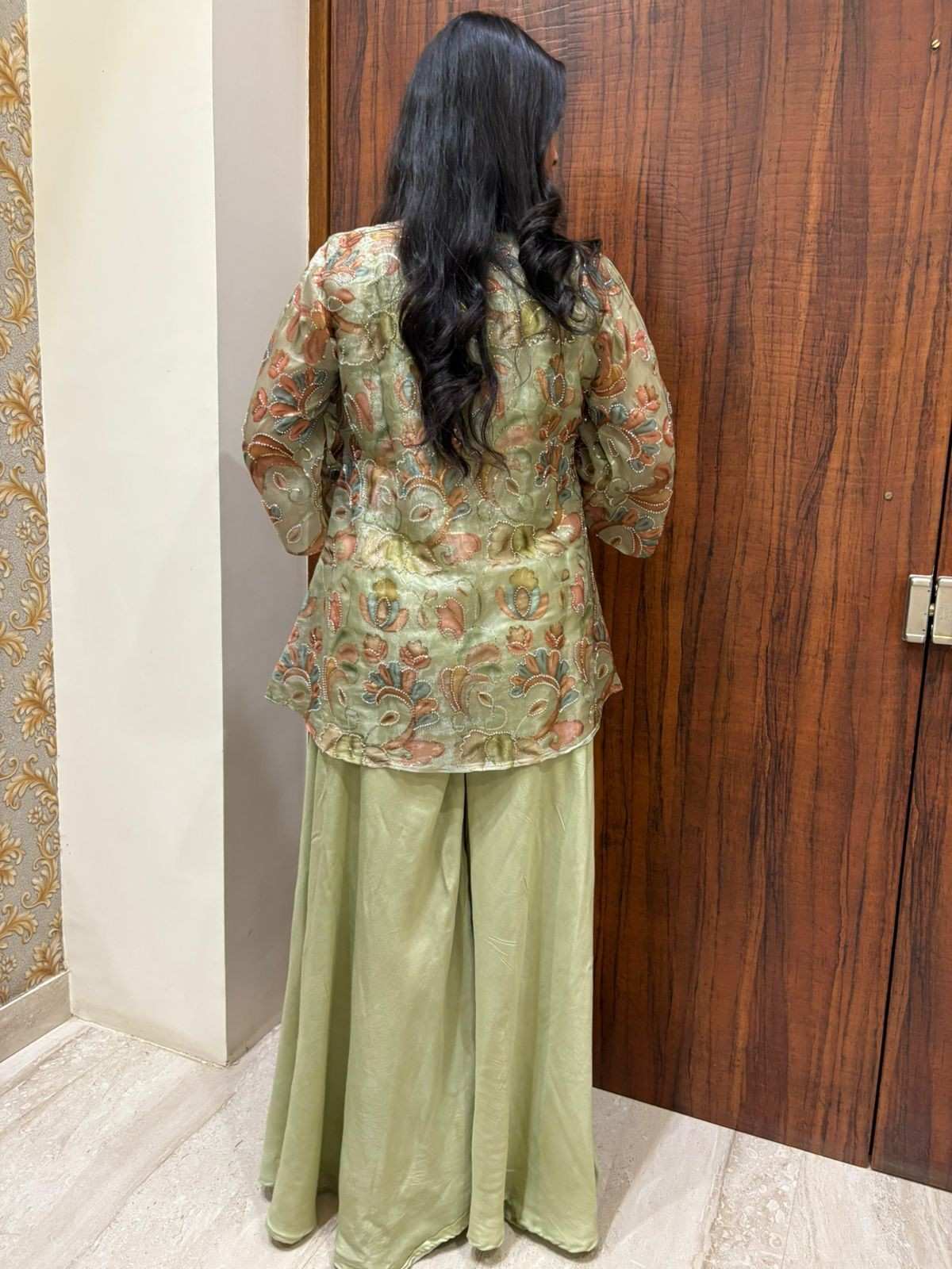 Pistachio Organza 3pc coordset