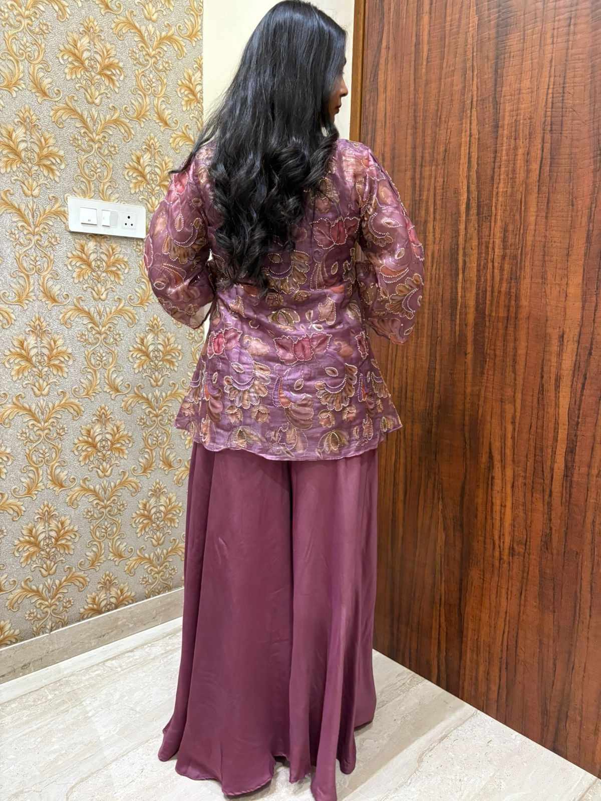 Magenta Organza 3pc coordset