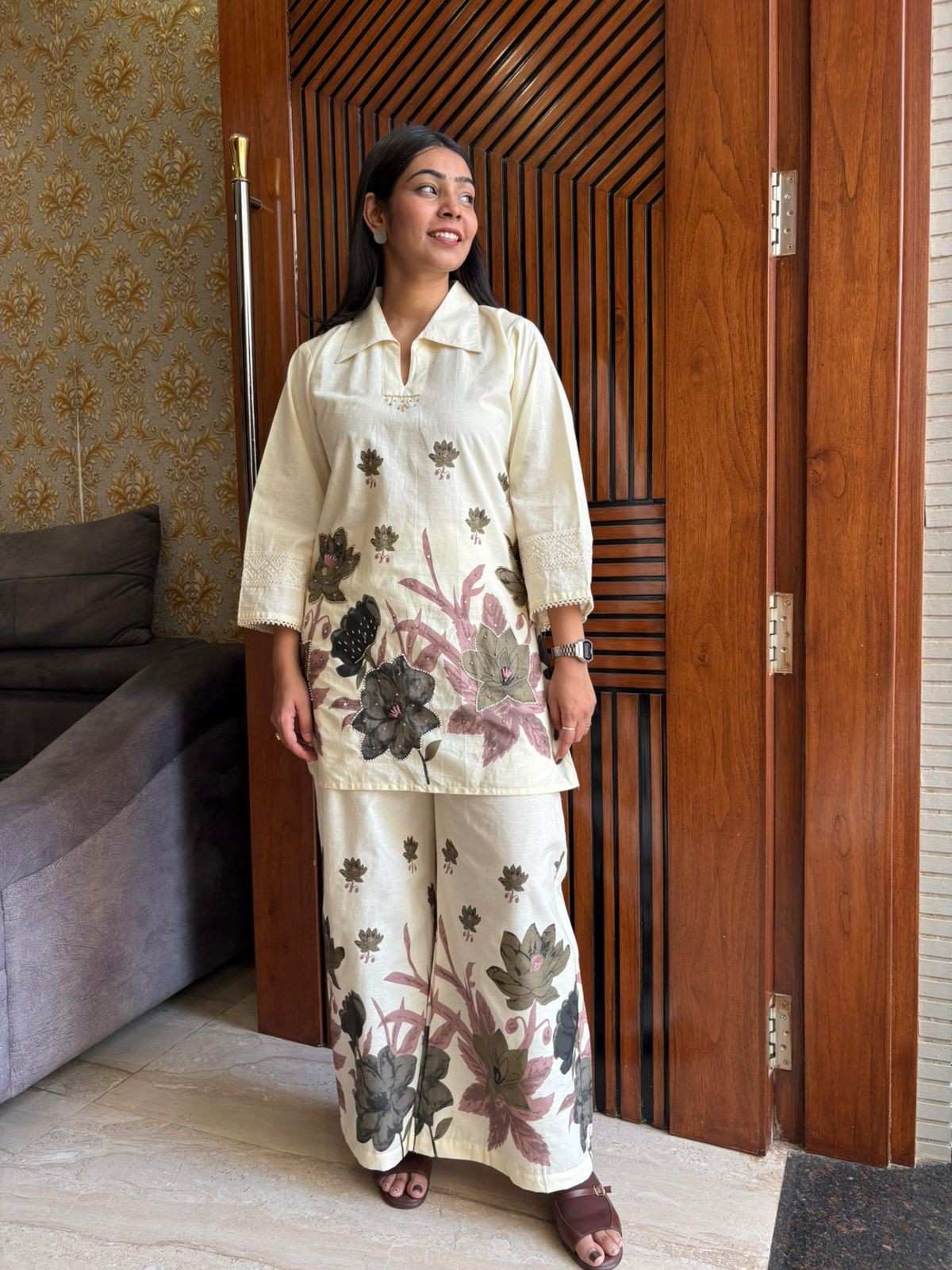 Printed Plazo Cotton coordset