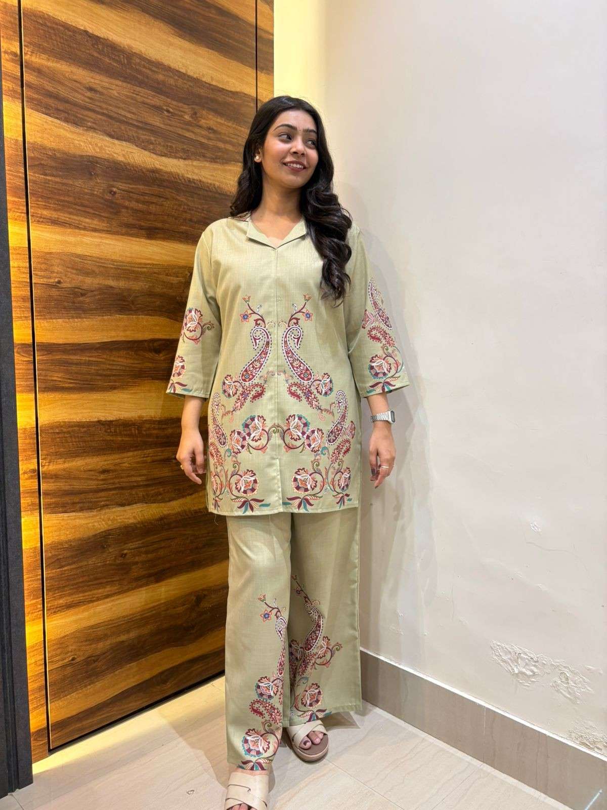 Printed Cotton blend Coordset