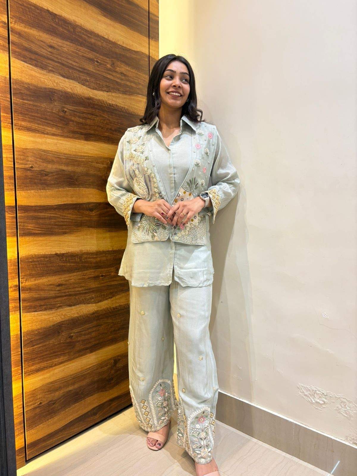 Embroidered 3pc Party wear Coordset