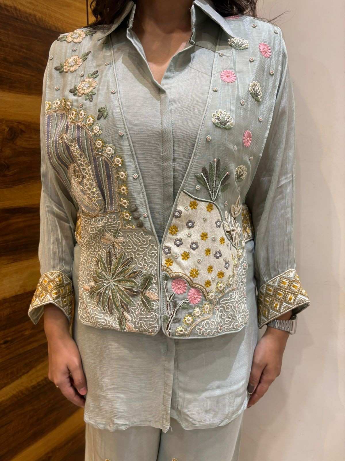 Embroidered 3pc Party wear Coordset