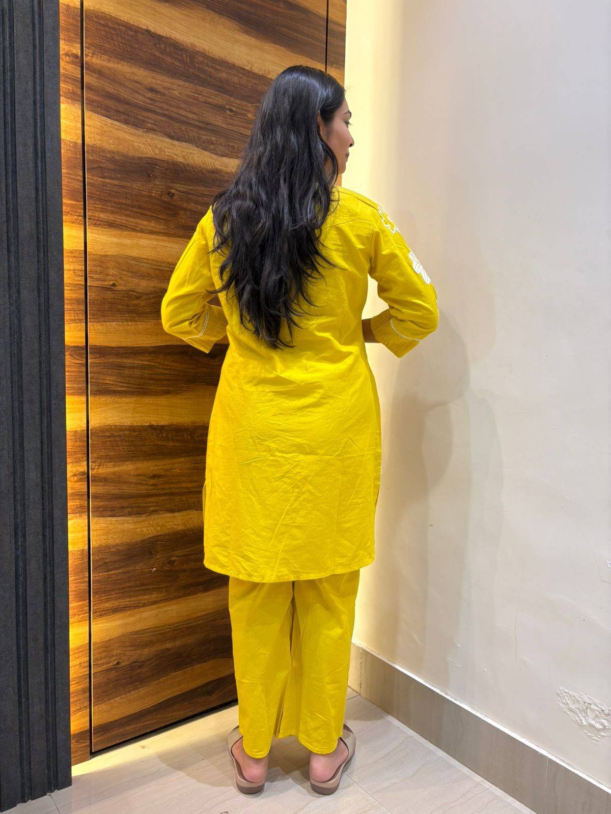 Pure Cotton embroidered coordset