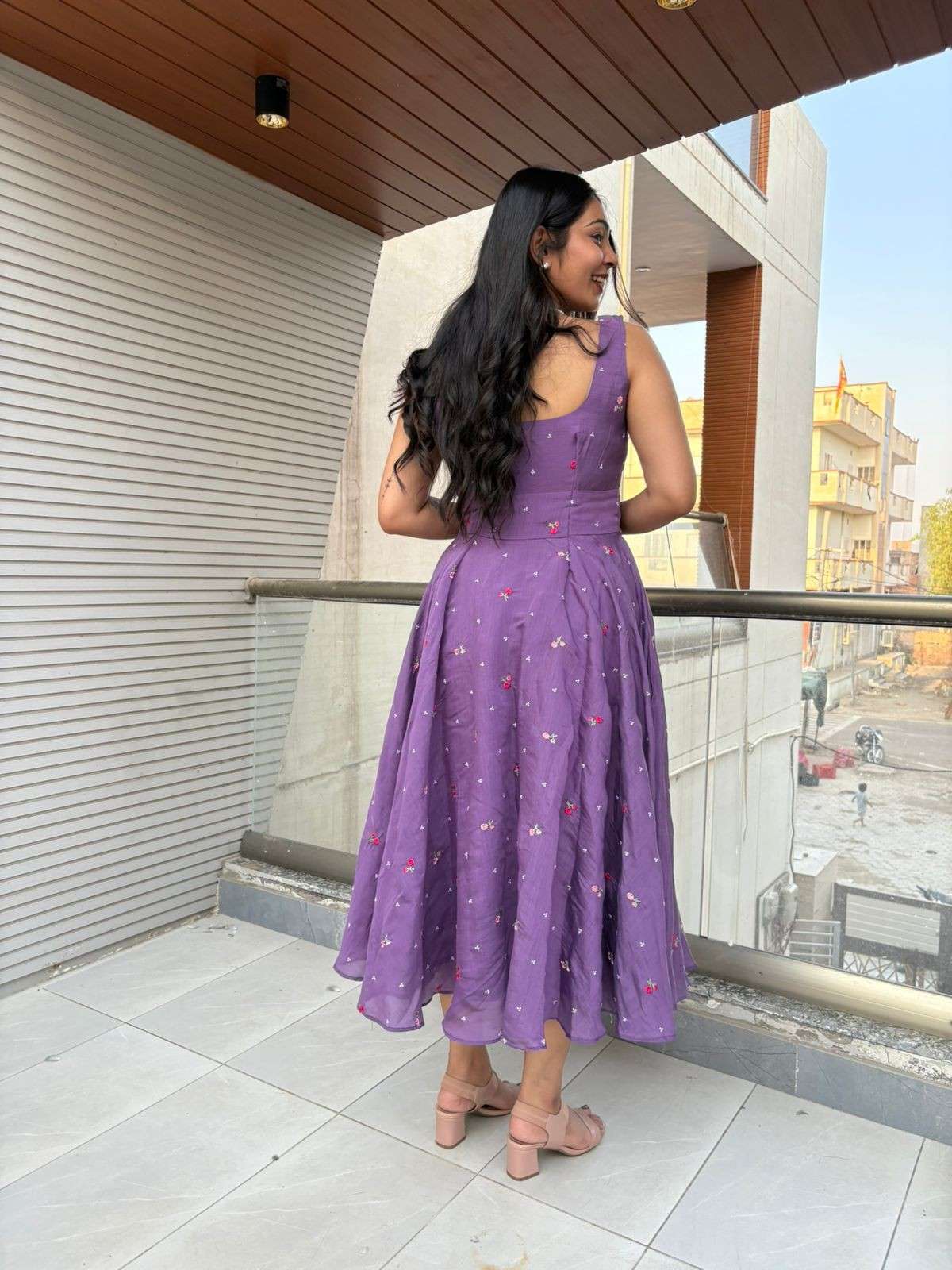 Laila Embroidered Chanderi Dress