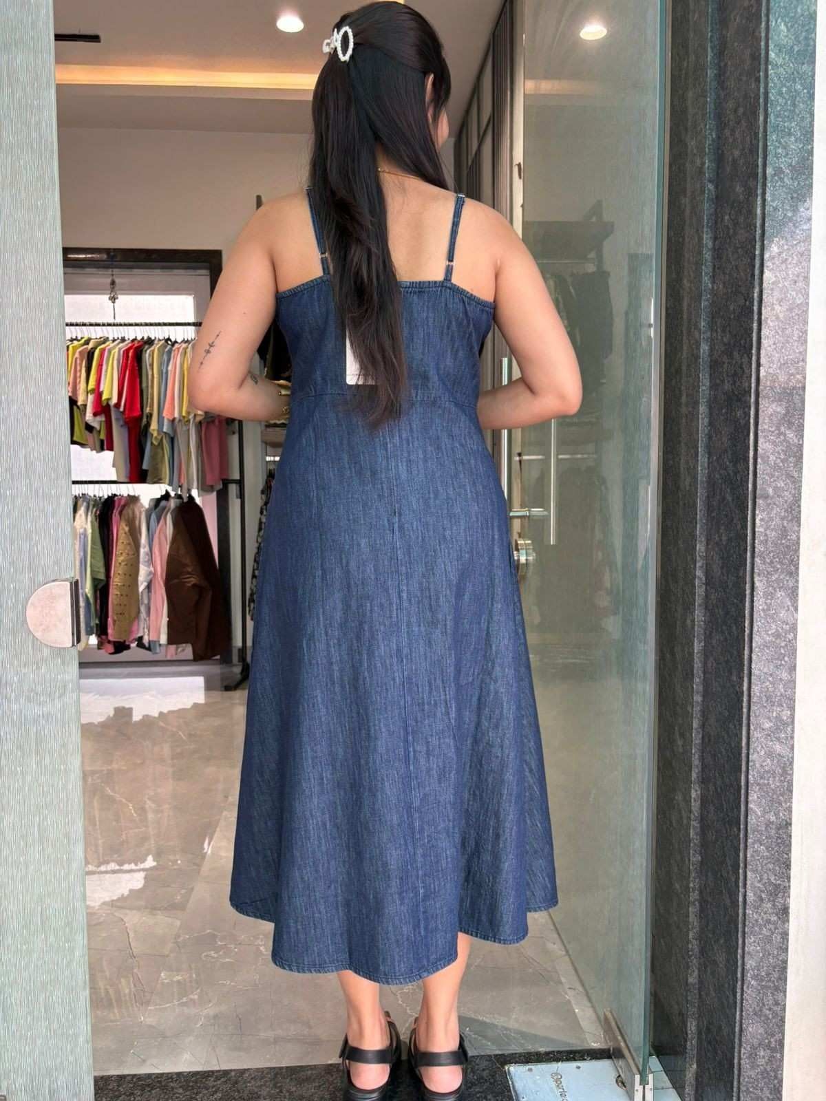 Denim Strap Dress