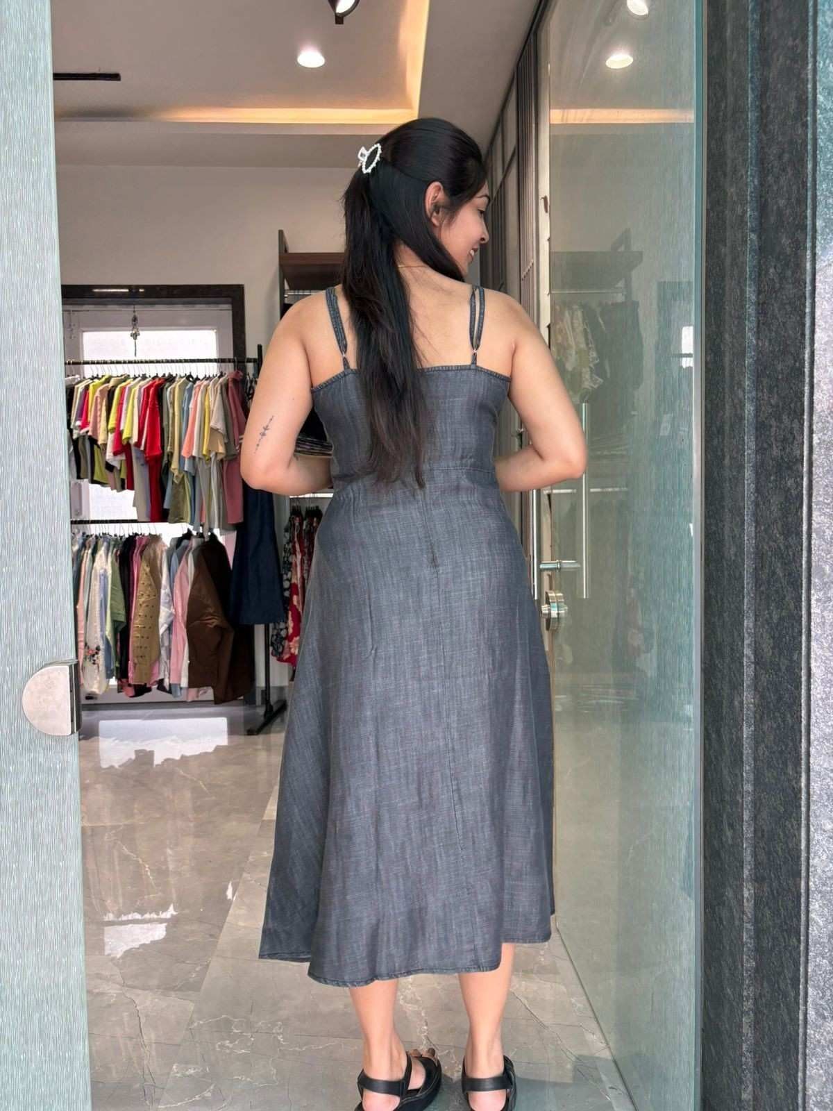 Denim Strap Dress