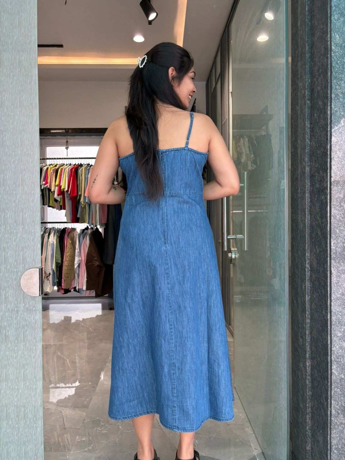 Denim Strap Dress