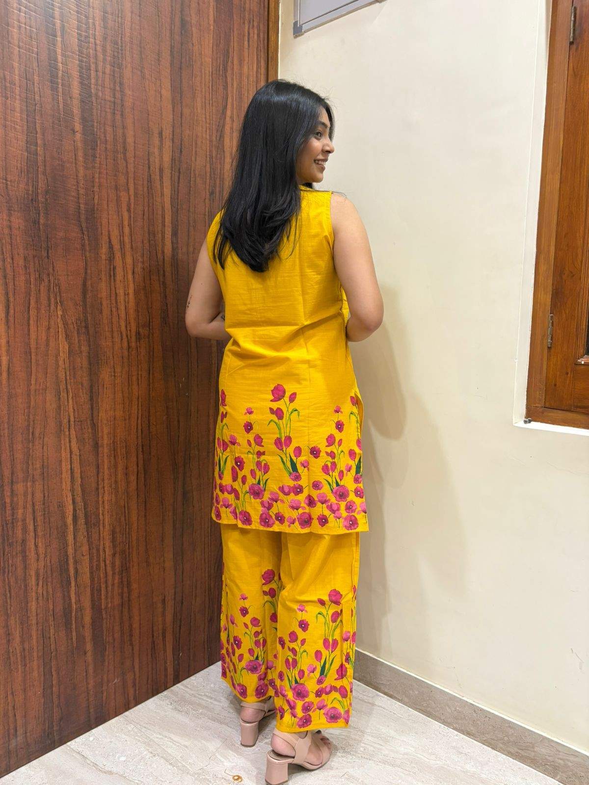 Cotton printed Sleeveless coordset