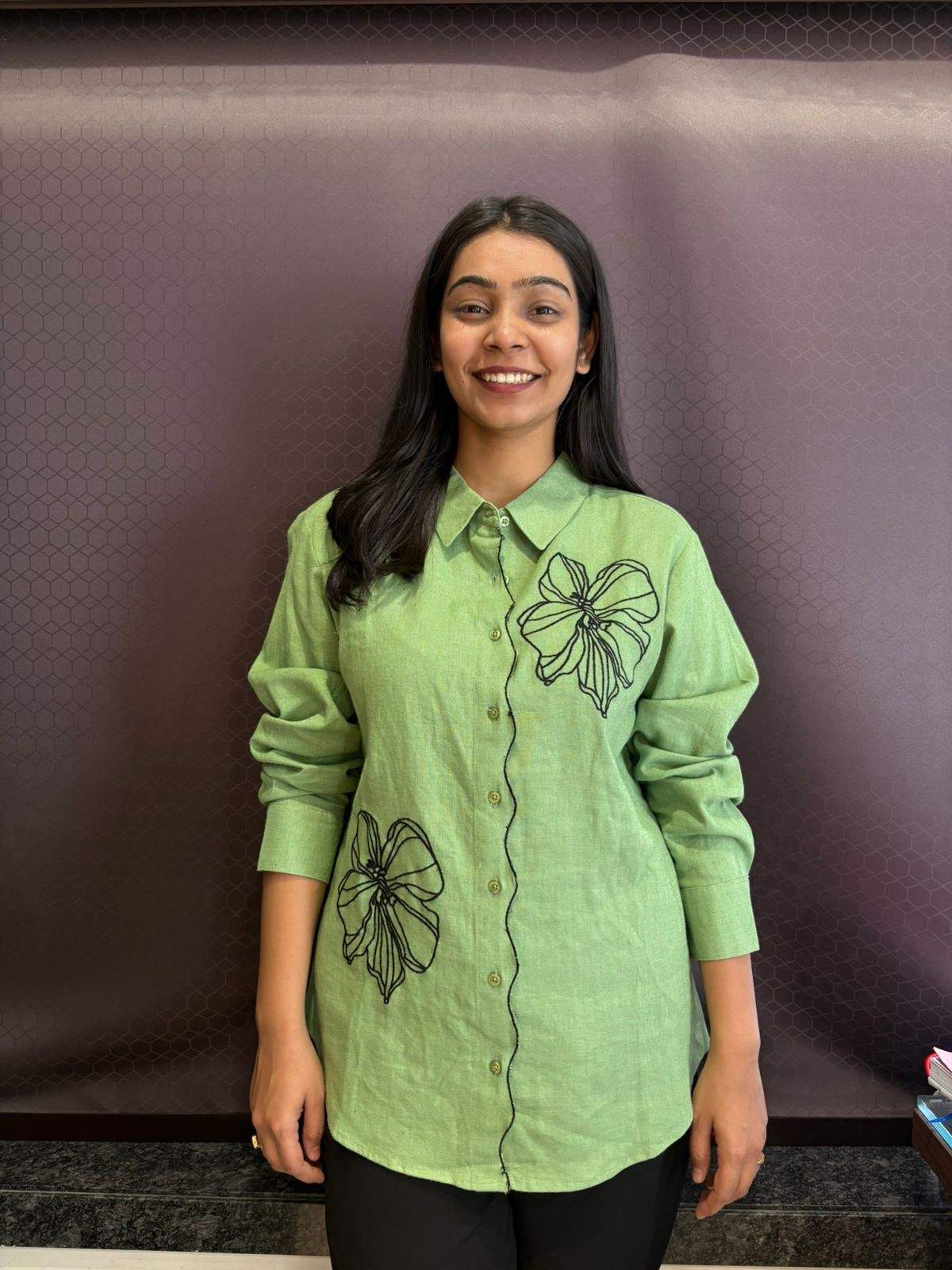 Khadi Embroidered Shirt