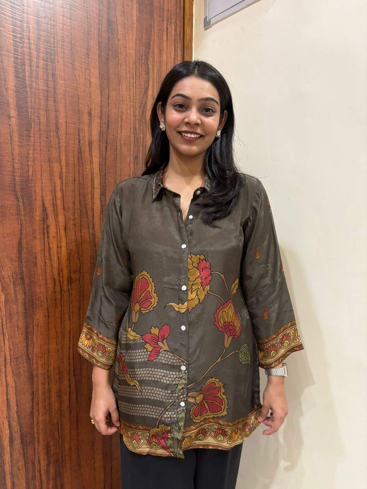 Muslin Crepe Printed Shirt