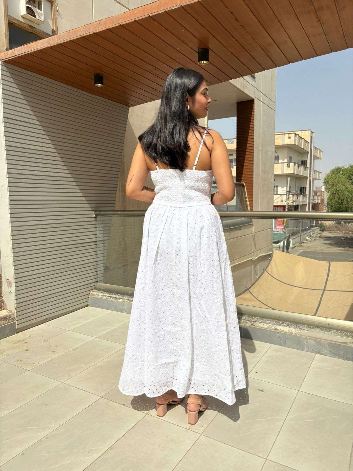 Cutwork Strap Dress