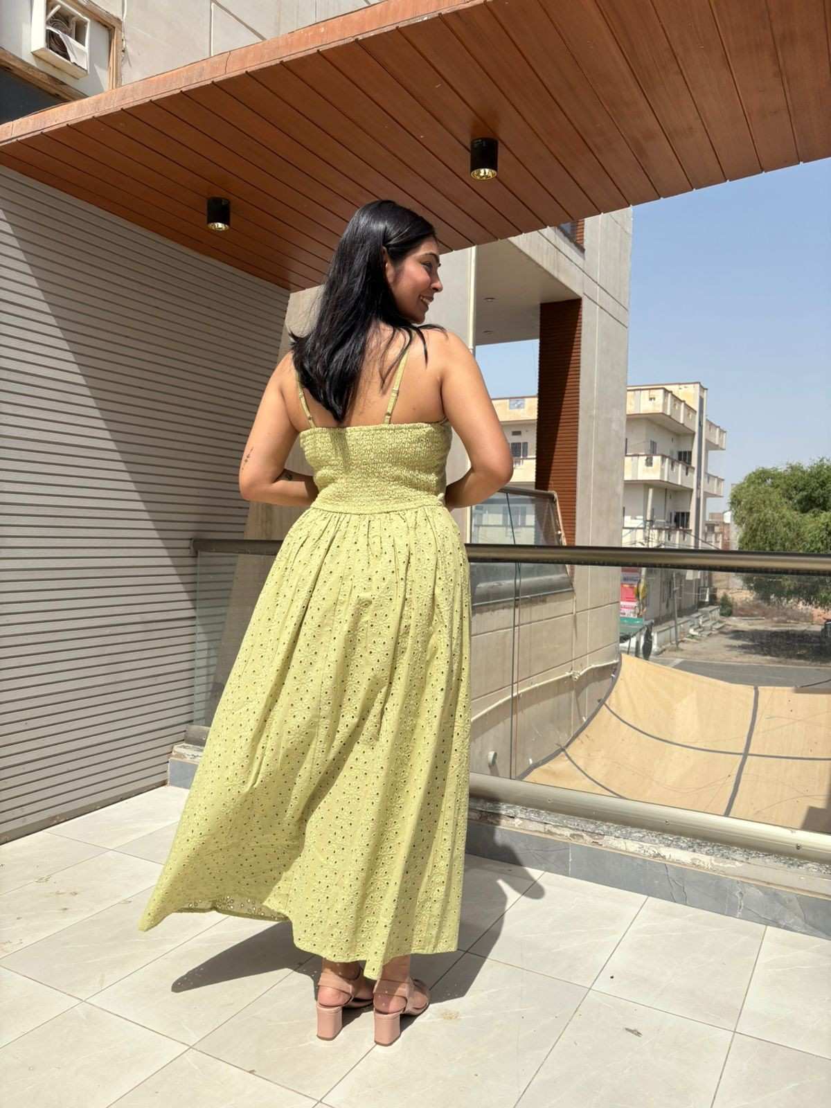 Cutwork Strap Dress