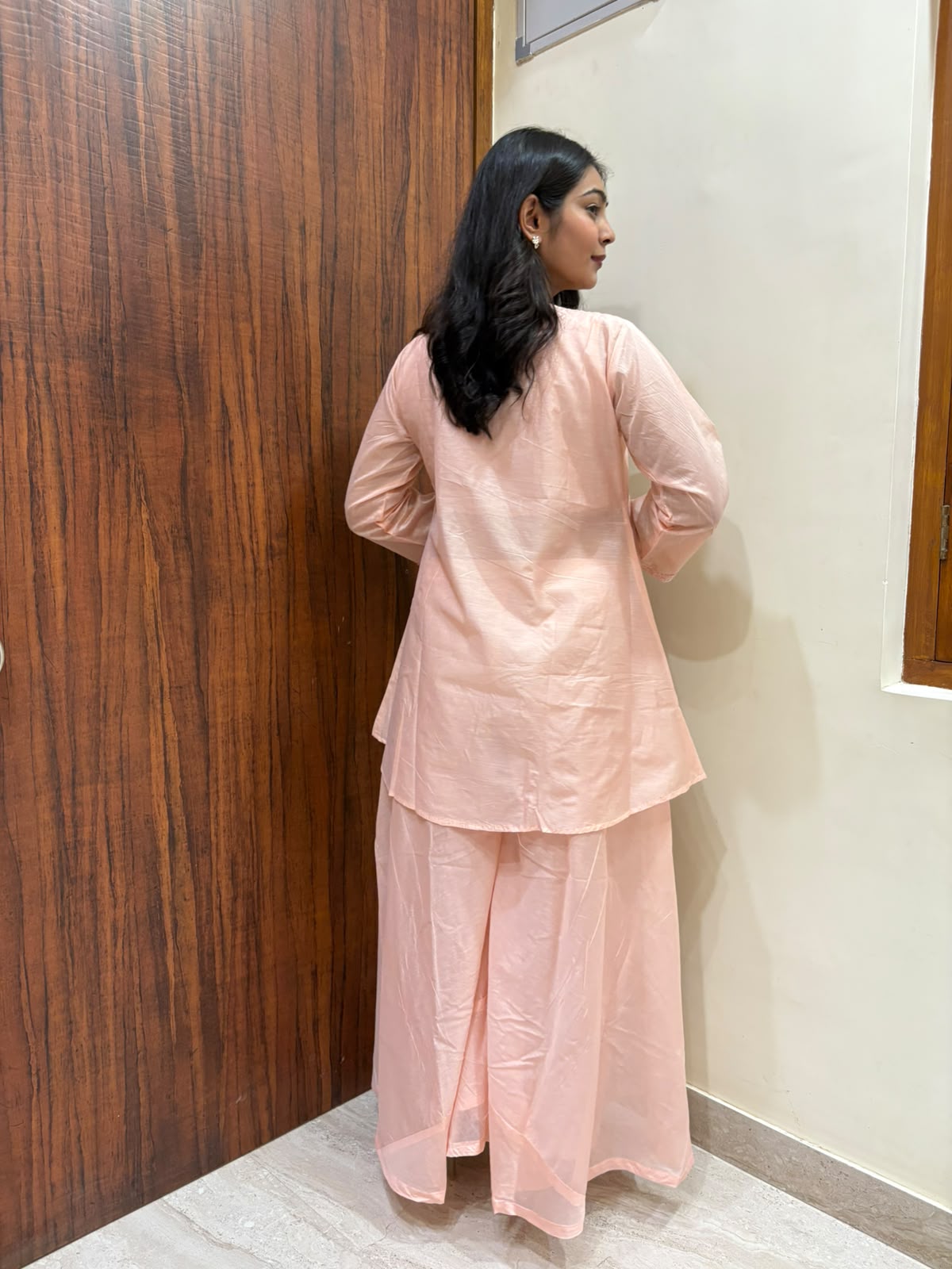 Chanderi 3pc Plazo coordset