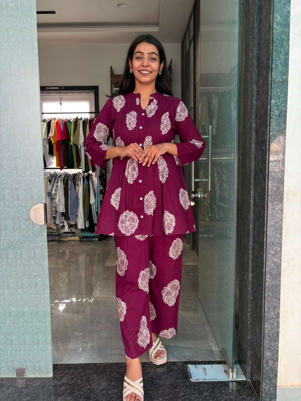 Cotton printed coordset