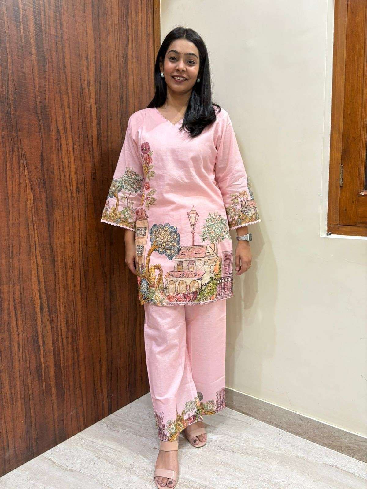 Mul cotton Printed Coordset