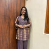 Aaina Muslin Coordset- Puple